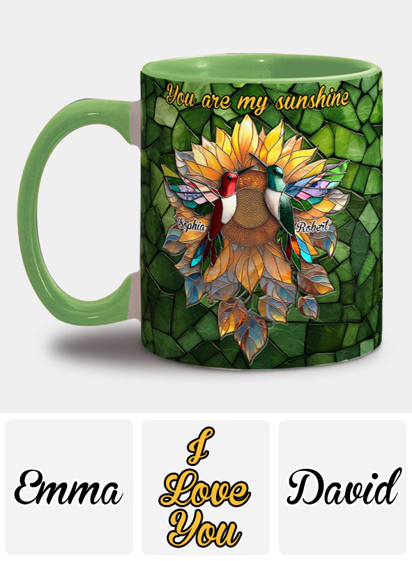 Du bist mein Sonnenschein – Personalisierte Tasse für Paare