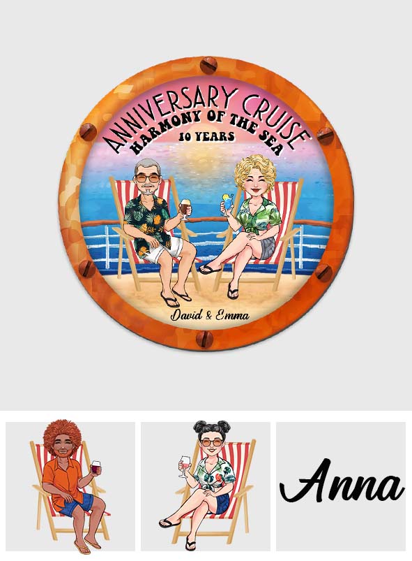Türdekorationen für Jubiläumskreuzfahrten – personalisierter Kreuzfahrtmagnet