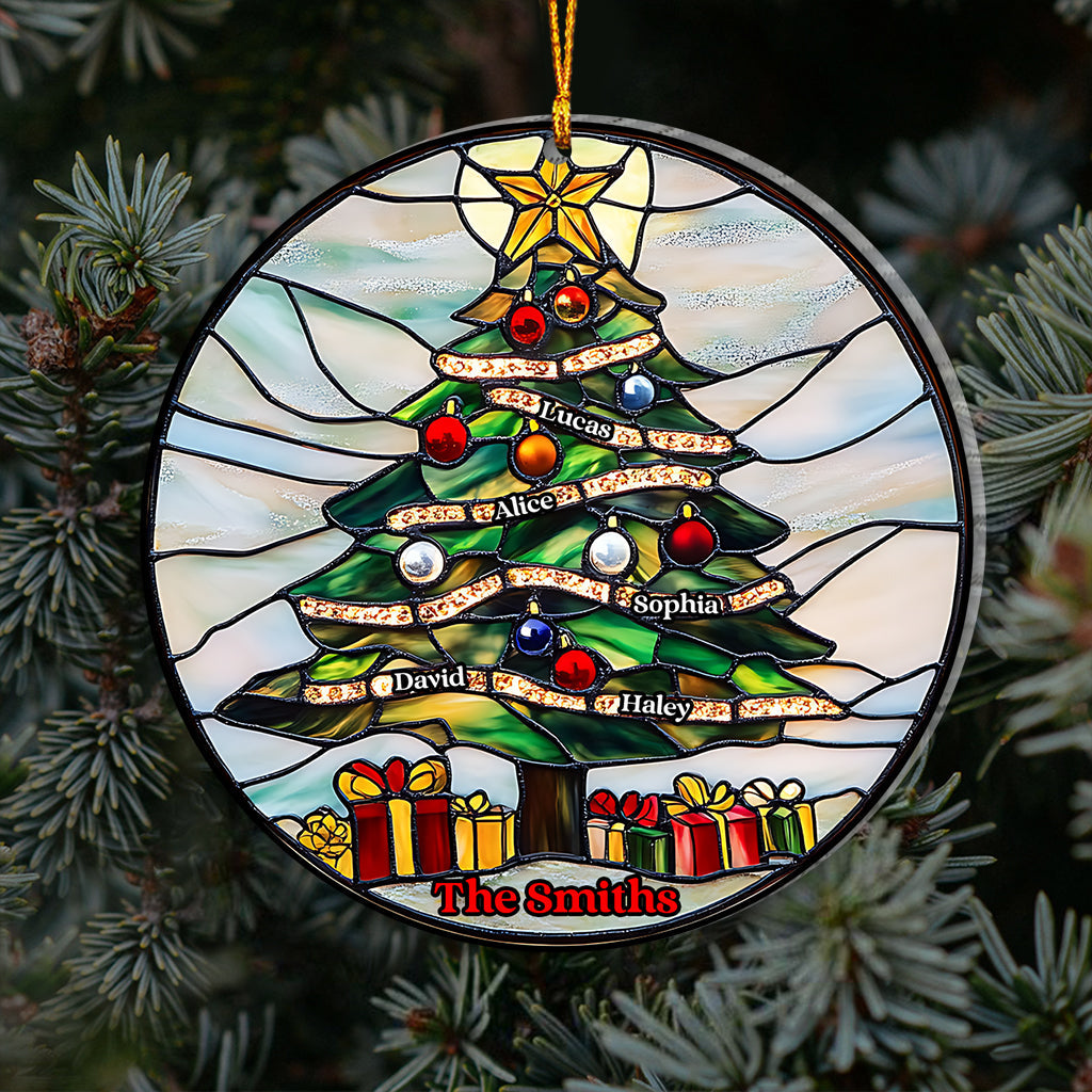 Merry Christmas - Personalized Family Transparent Ornament