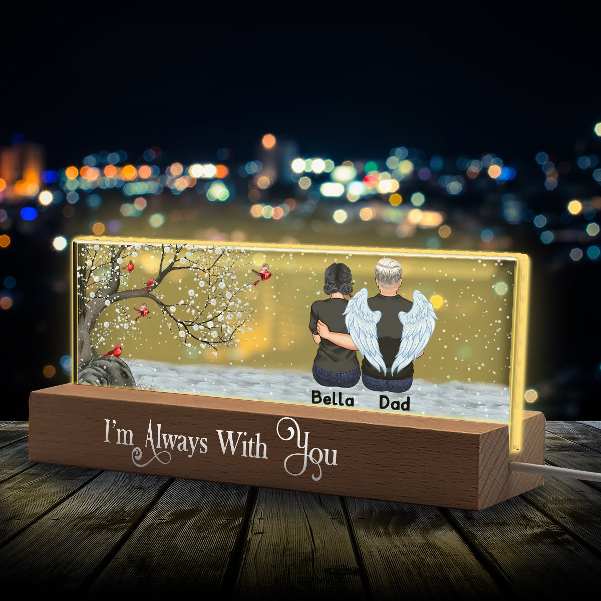 I'm Always With You - Personalized Memorial Custom LED Night Light