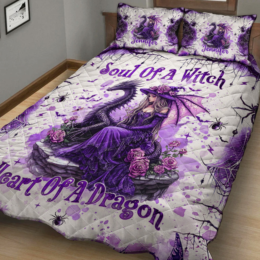 Seele einer Hexe, Herz eines Drachen – Personalisiertes Hexen-Quilt-Set