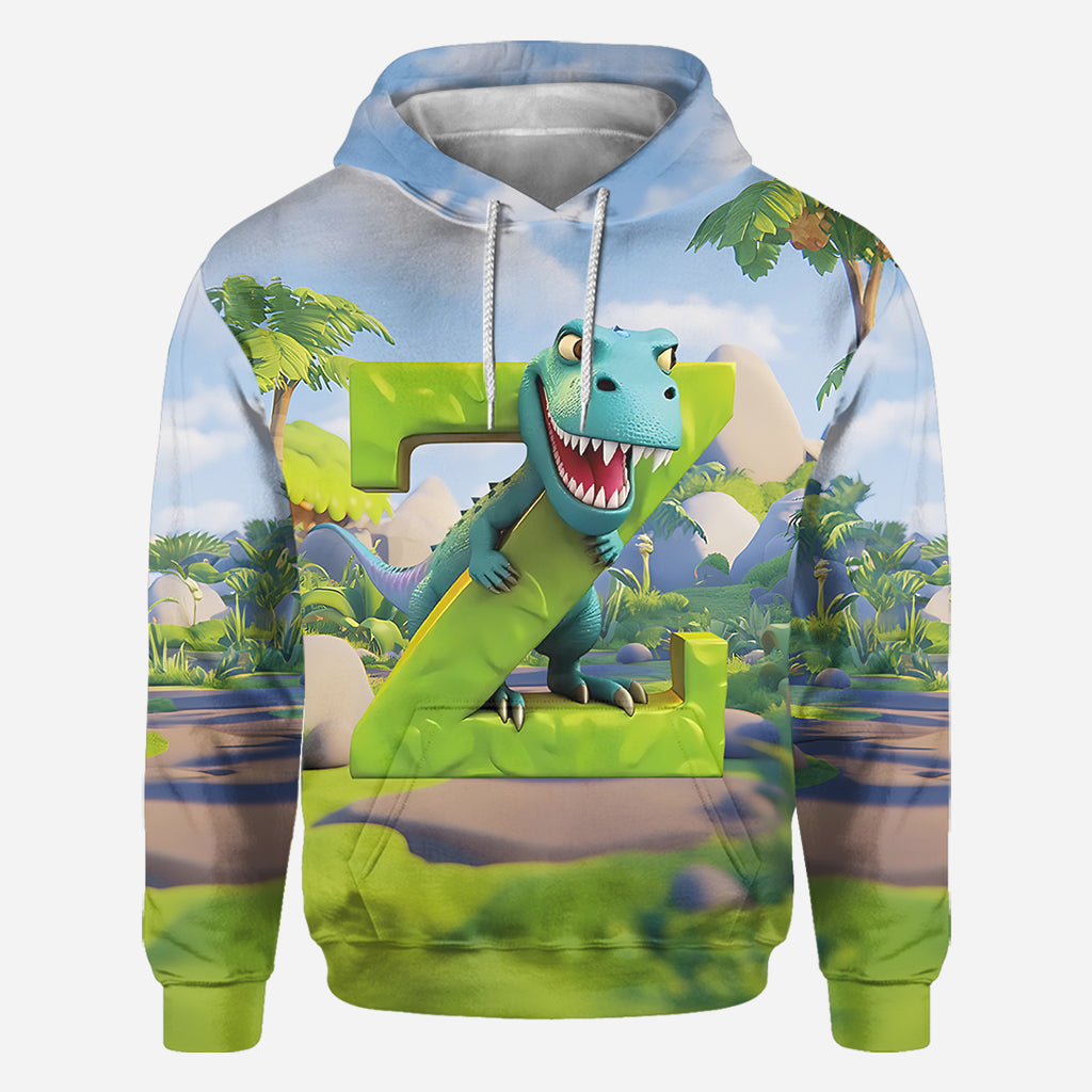 Dinosaurier-Alphabet - Personalisiertes Kinder-T-Shirt