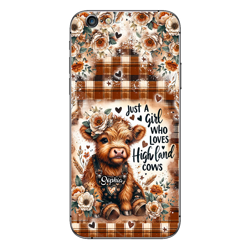 Just A Girl Who Loves Highland Cow - Personalisierte Handyhülle