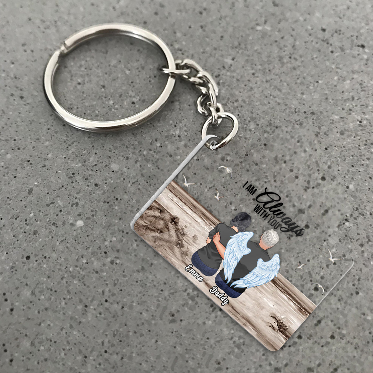 I'm Always With You - Personalized Memorial Transparent Keychain
