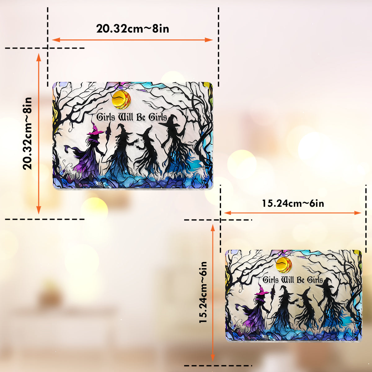 Mädchen bleiben Mädchen – Personalisierter Hexen-Fensterhänger als Sonnenfänger 