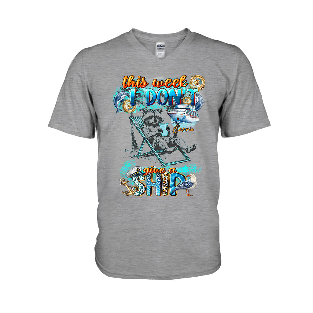 Diese Woche ist mir das Schiff egal – Feral Girl Summer – Personalisiertes Kreuzfahrt-T-Shirt und Hoodie