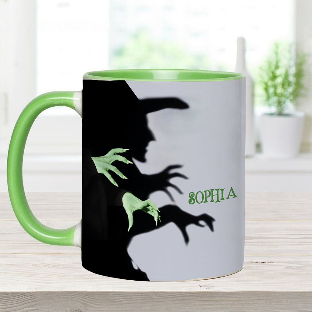 Halloween-Hexenschatten - Personalisierte Tasse mit Hexenmotiv