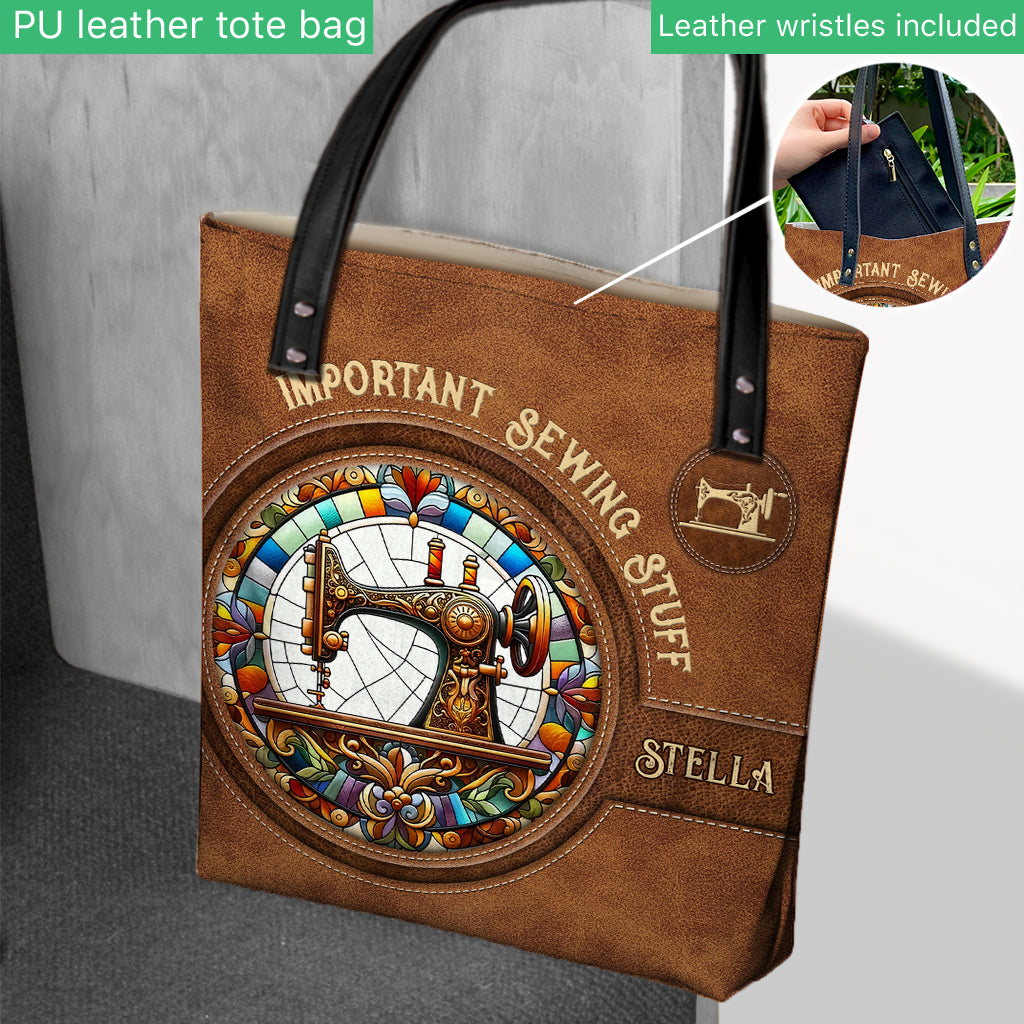 Important Sewing Stuff - Personalized Sewing Tote Bag