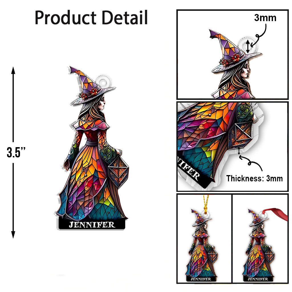 Wunderschöne Hexe – personalisierter Hexen-Anhänger in individueller Form