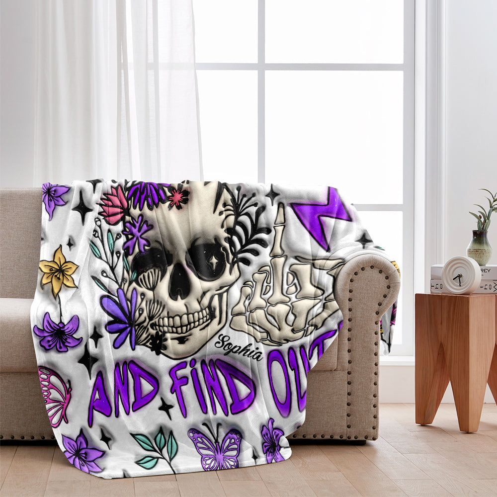 Verarsche es und finde es heraus – personalisierte Totenkopfdecke