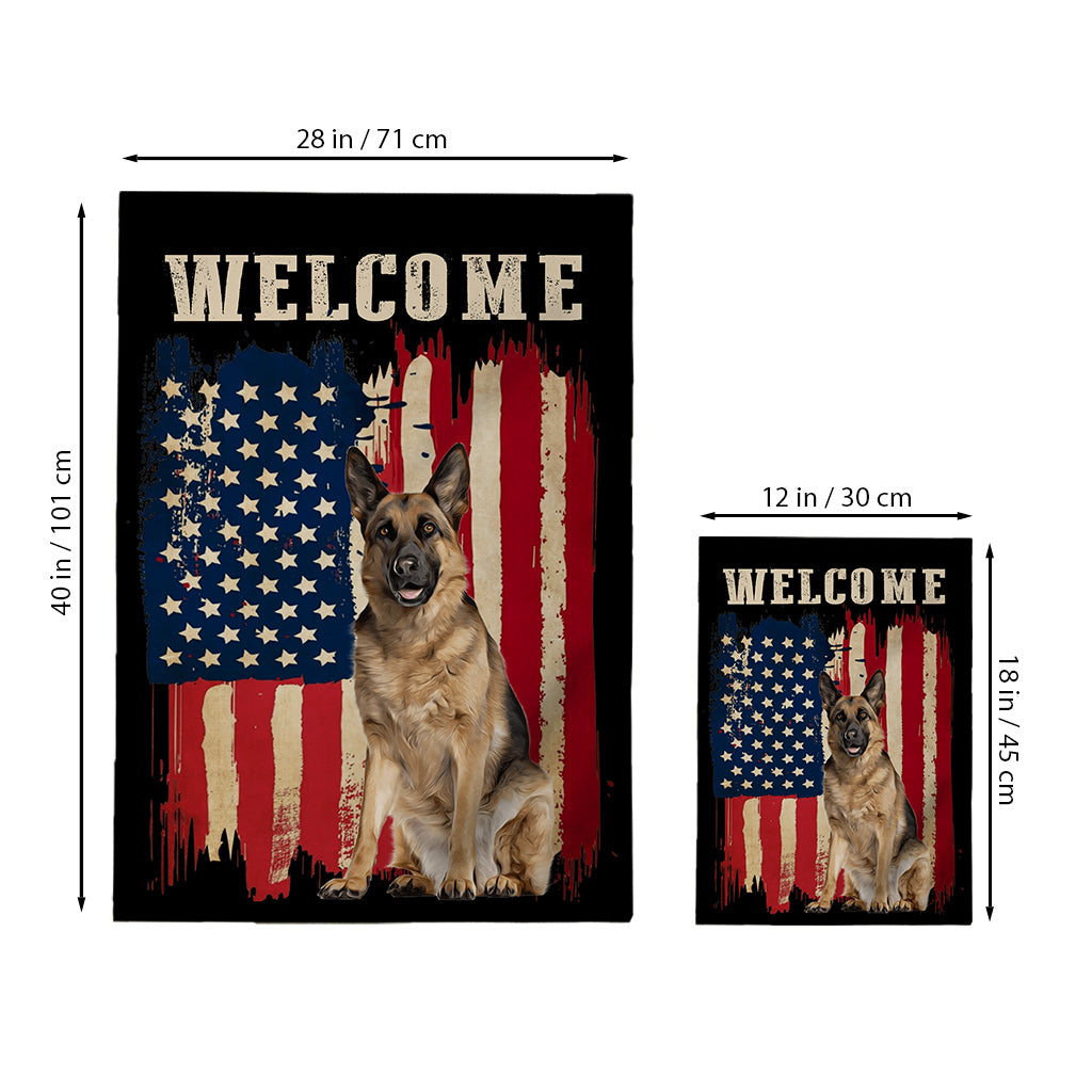 Welpenflagge - Personalisierte Hunde-Gartenflagge