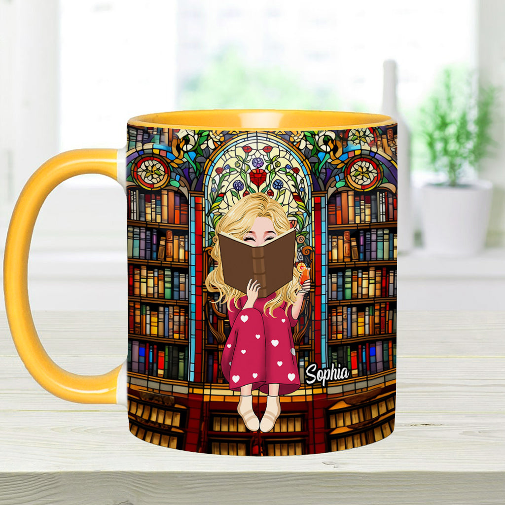 Einfach ein Mädchen, das Bücher liebt – personalisierte Tasse mit Buchmotiv