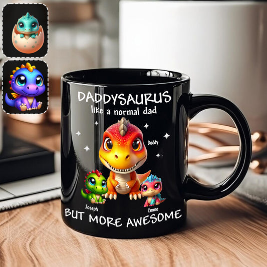 Daddysaurus Grandpasaurus 3D-Dinosaurier - Personalisierte Vatertasse
