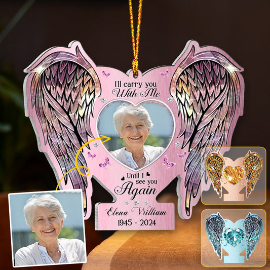 Memorial Wings Your Wings Were Ready But My Heart Was Not - Personalized Memorial Ornament