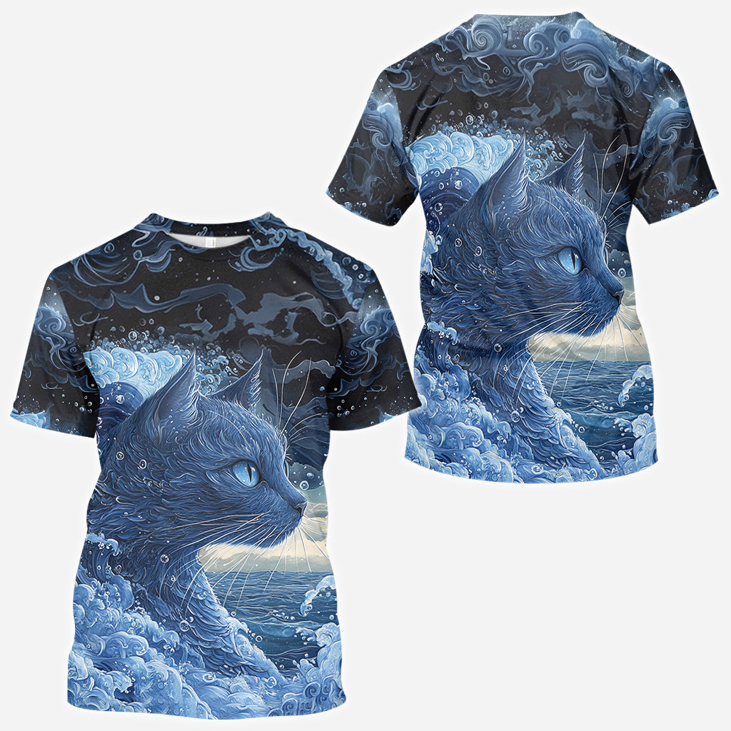 The Blue Cat Wave - Cat All Over Shirt