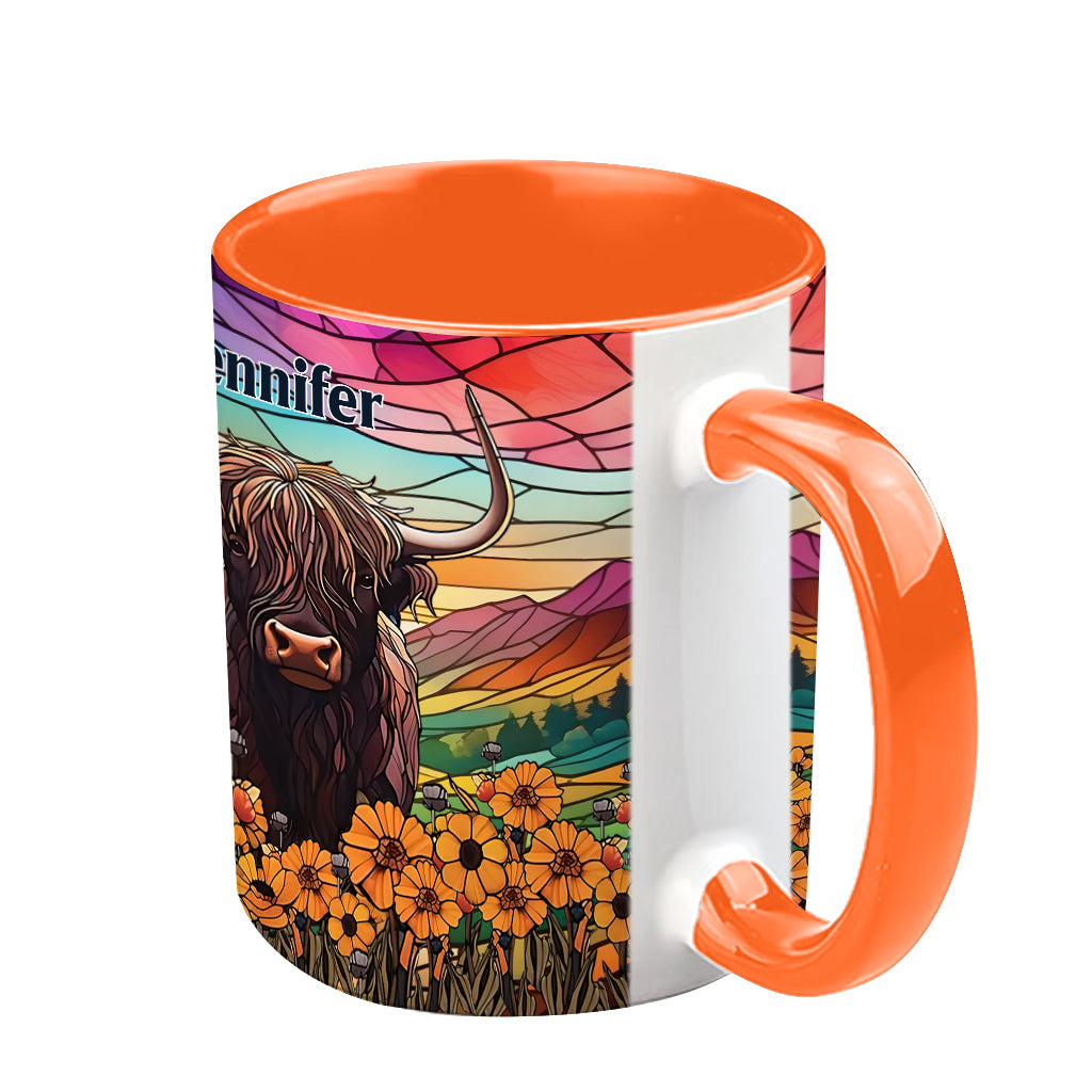 Love Highland Cow - Personalized Accent Mug