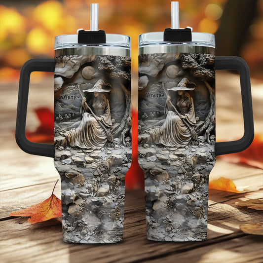Beautiful Witch - Personalized Witch Tumbler With Handle