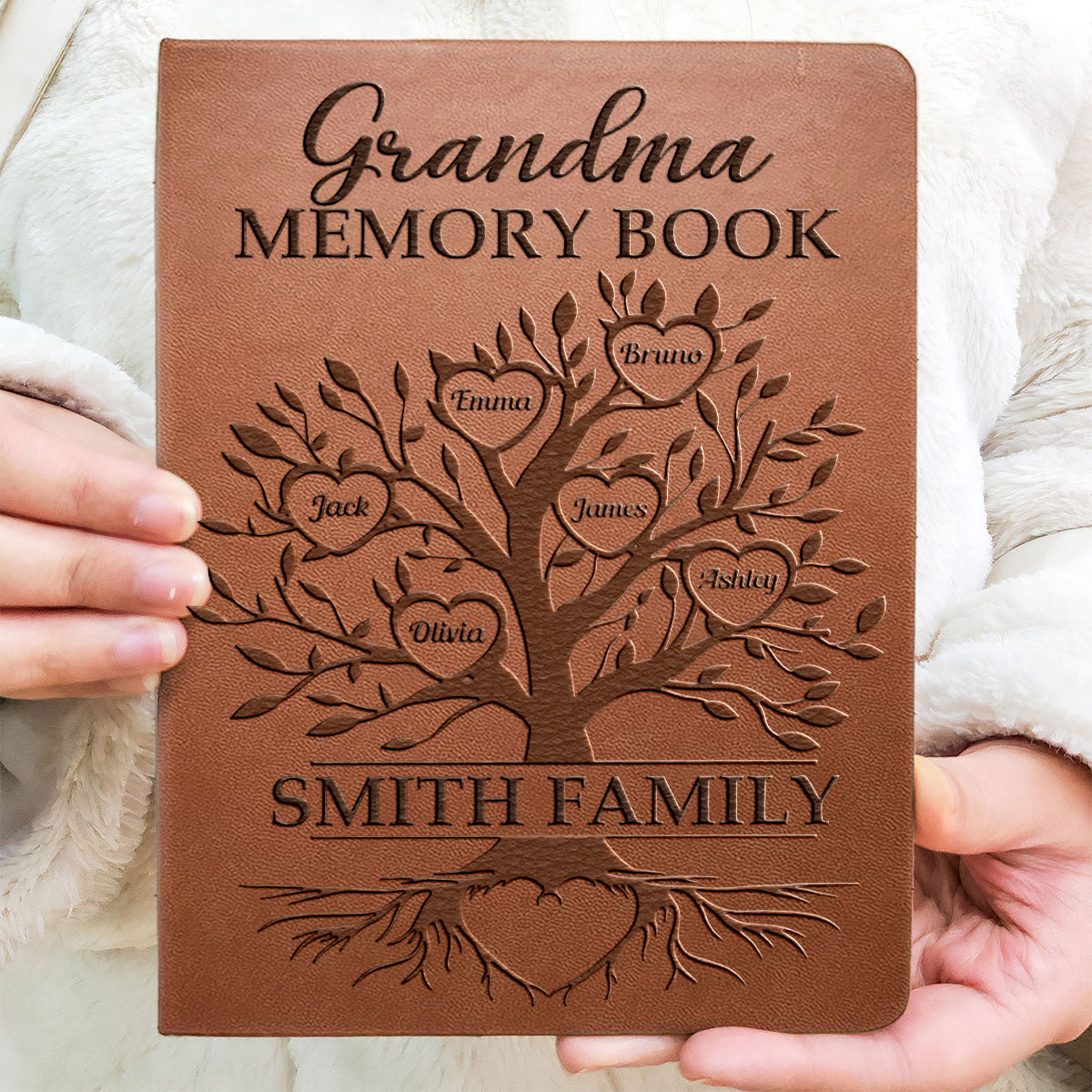 Grandma/ Grandpa/ Abuela... Memory book - Personalized Grandma Leather Journal