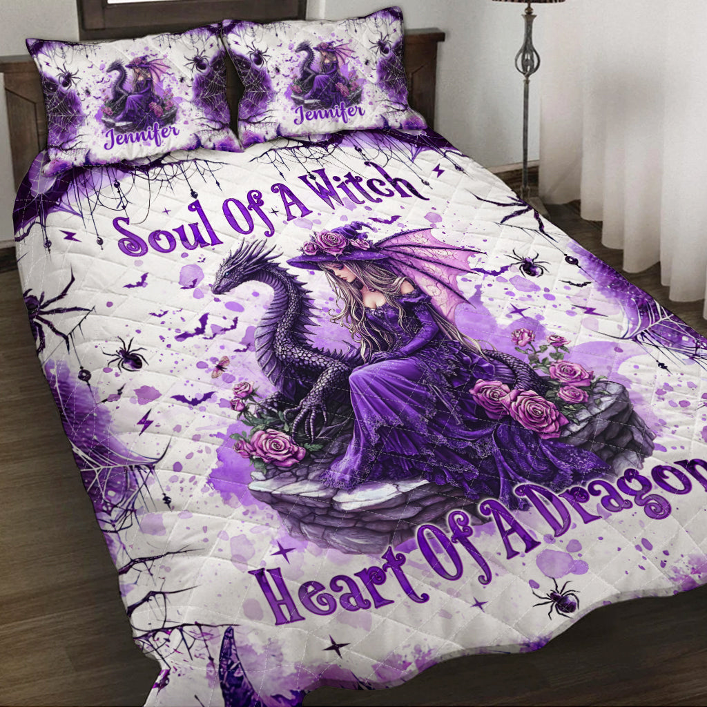 Seele einer Hexe, Herz eines Drachen – Personalisiertes Hexen-Quilt-Set