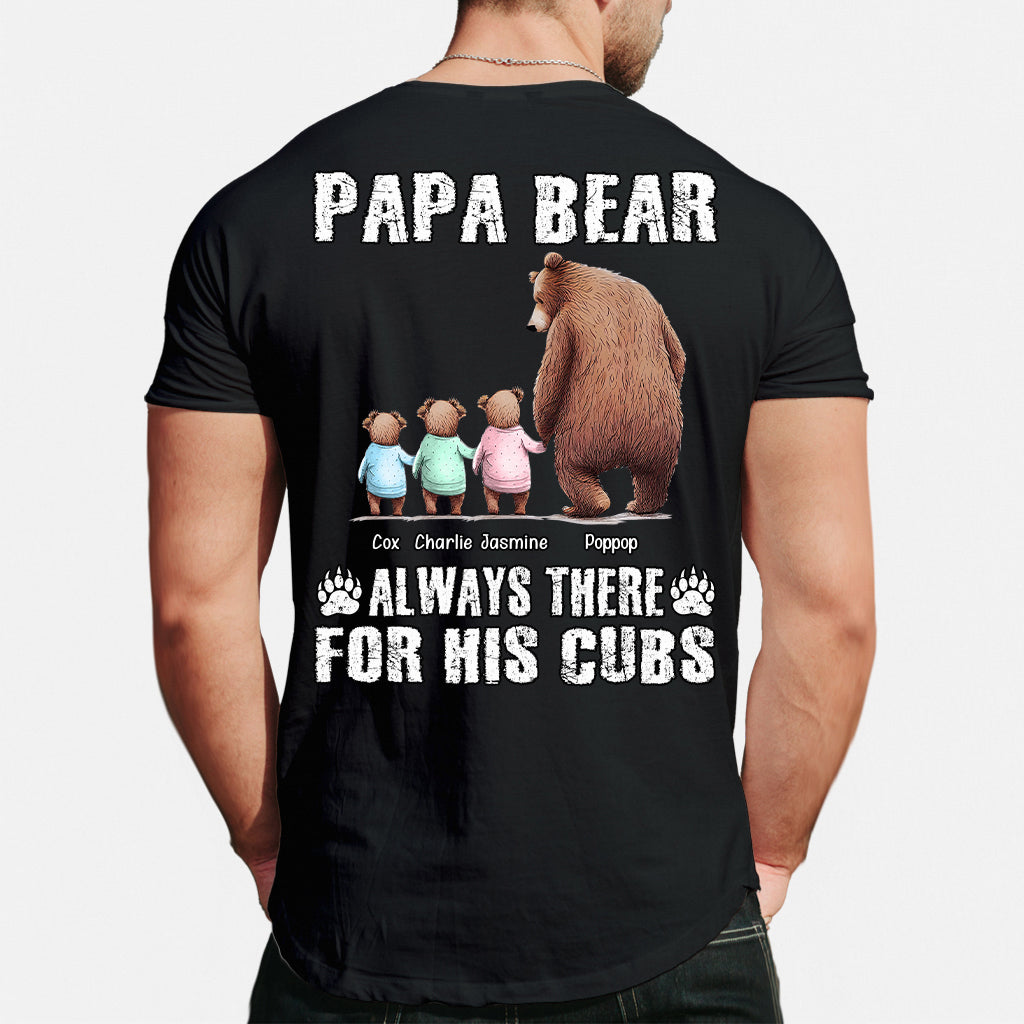 Papa Bär ist immer für seine Jungen da – Personalisiertes Vater-T-Shirt und Hoodie