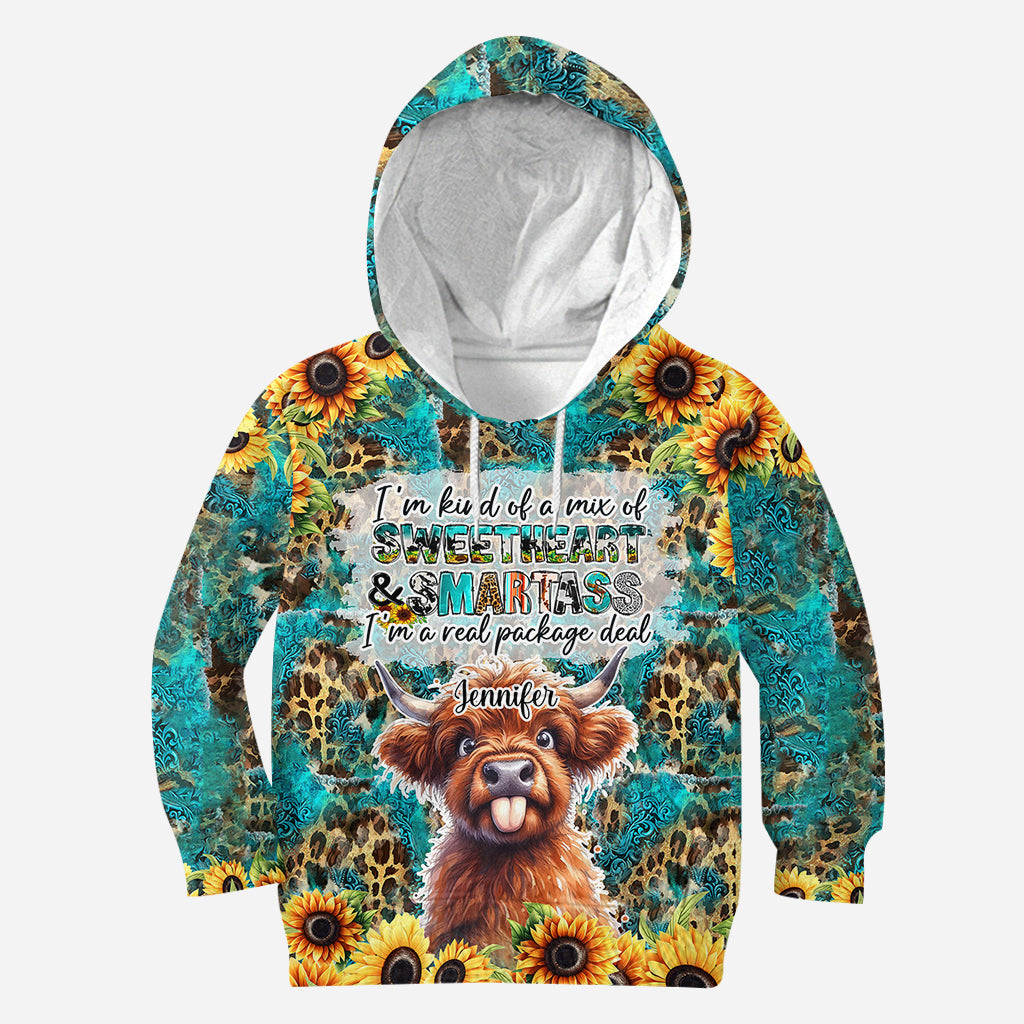 Freches Hochlandrind - Personalisiertes Allover-Shirt