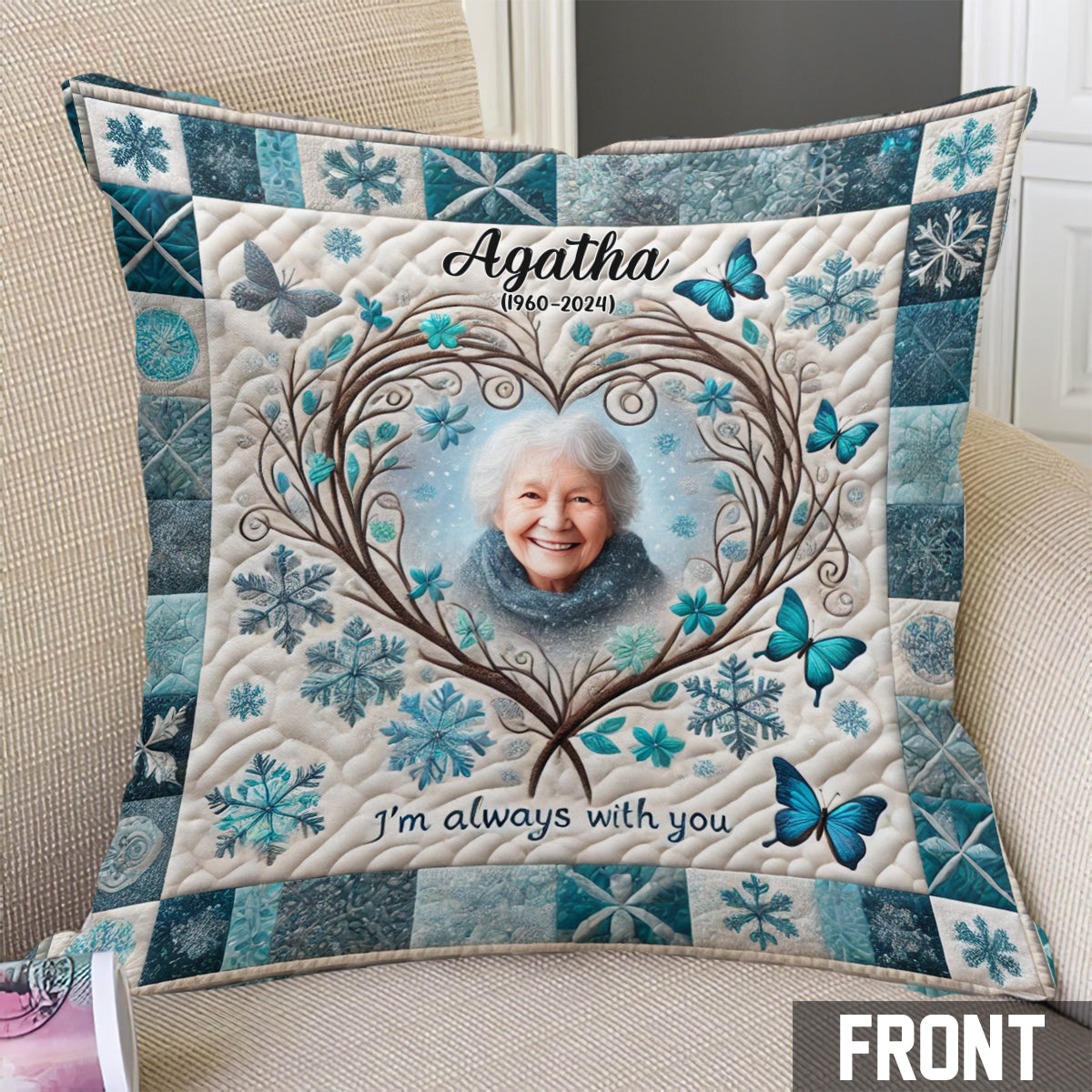 I'm Always With You - Personalized Memorial Throw Pillow