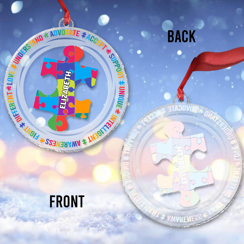 Liebe und Verständnis – Personalisierter transparenter Anhänger zur Sensibilisierung für Autismus