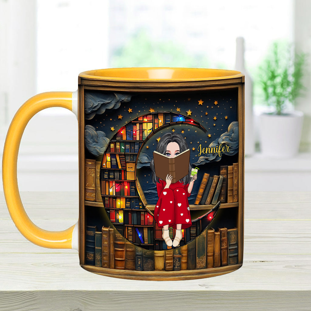 Einfach ein Mädchen, das Bücher liebt – personalisierte Tasse mit Buchmotiv