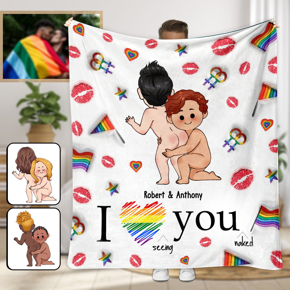 Ich liebe es, dich frech zu sehen – personalisierte LGBT-Unterstützungsdecke