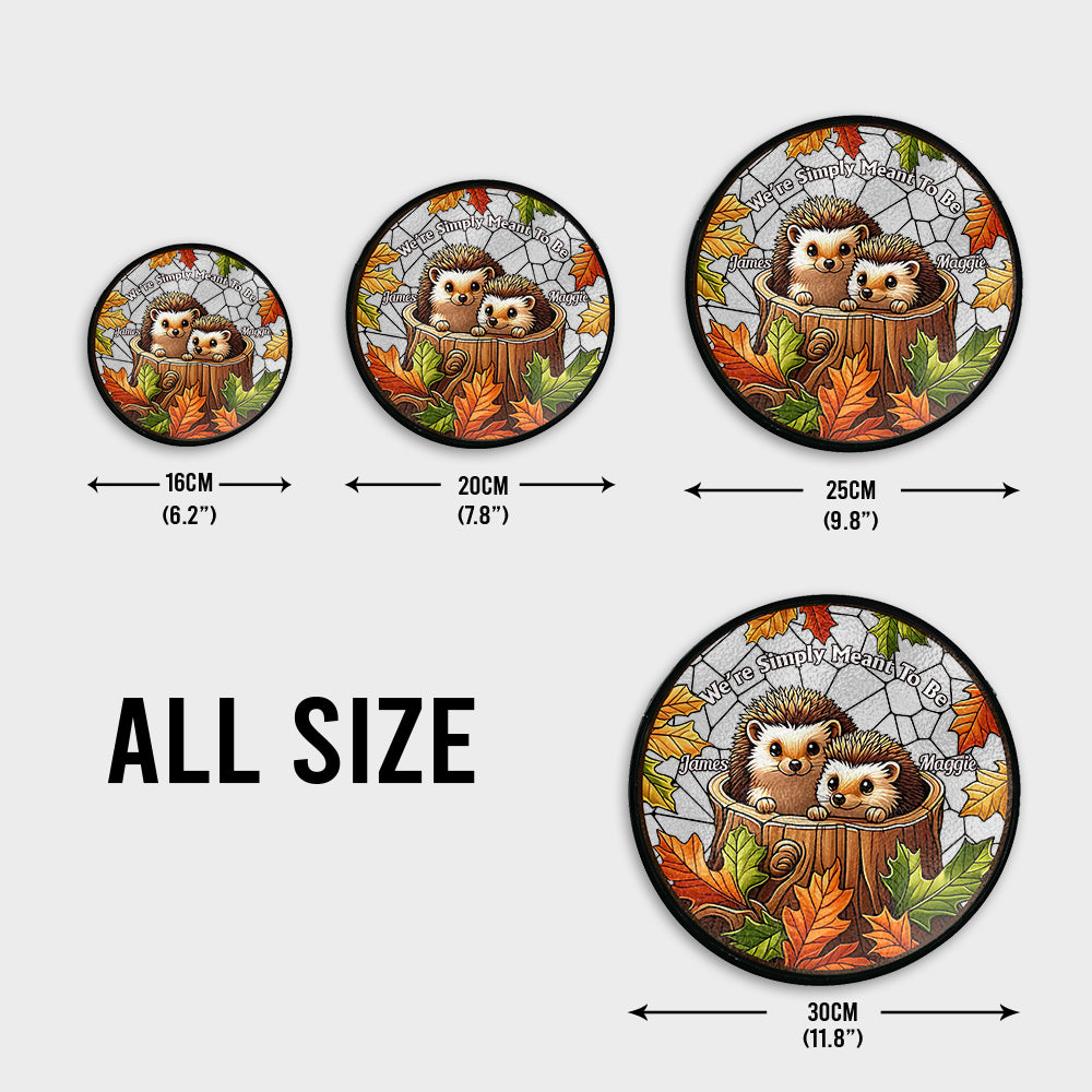 Wir sind einfach füreinander bestimmt – personalisierter Glas-Sonnenfänger für Paare