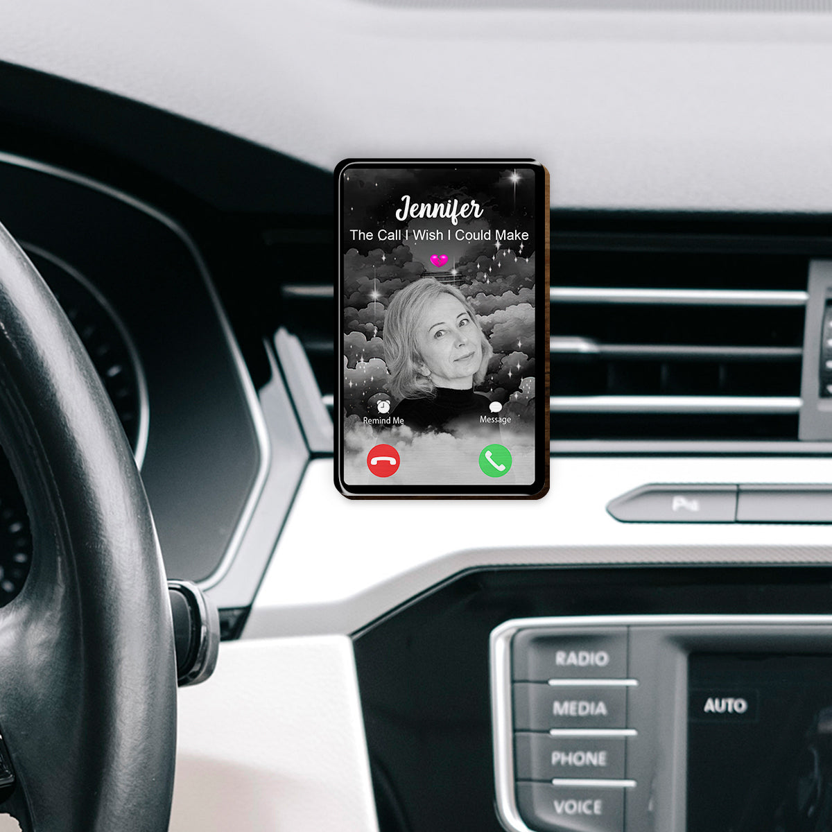 Ruf des Himmels – Personalisierter, gedenklicher Auto-Sonnenblendenclip