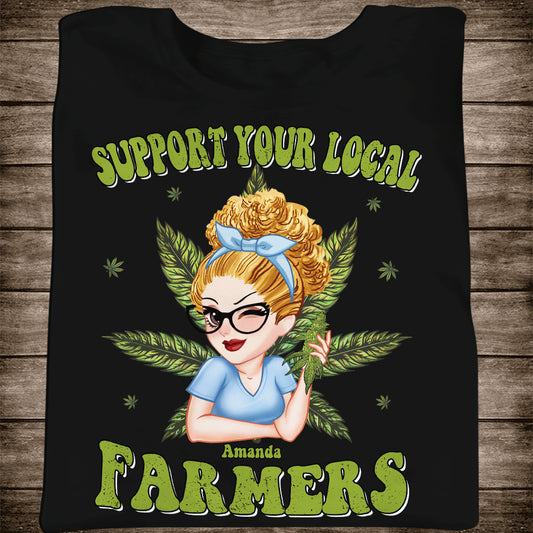 Unterstütze deine lokalen Landwirte – personalisiertes Cannabis-T-Shirt und Hoodie