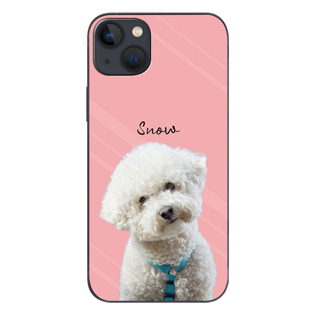 Lovely Dog Cat Pet Portrait - Personalized Dog Clear Phone Case