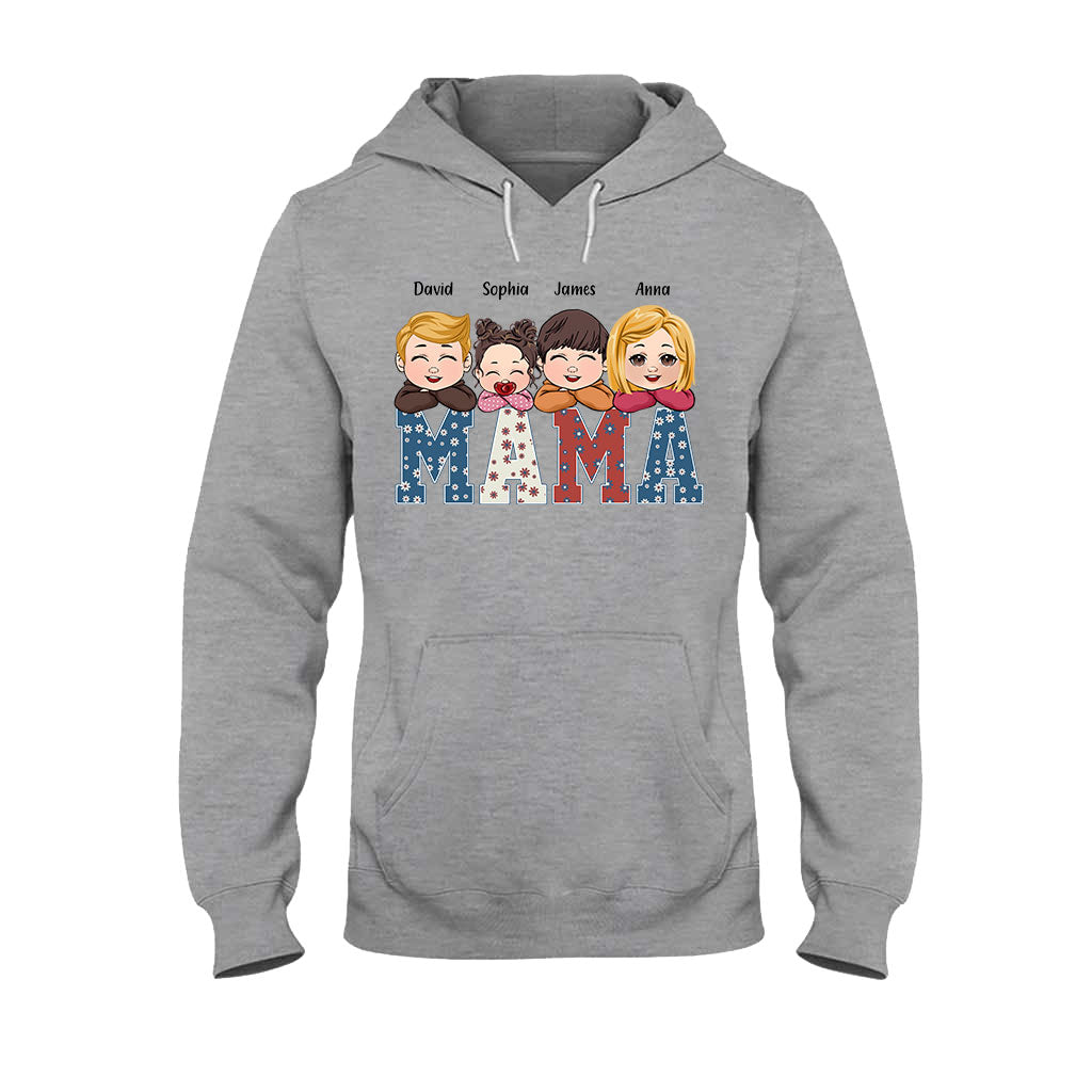 Amerikanische Mama – Beliebiger Titel, Vintage-Retro-Stil – Personalisiertes Mutter-T-Shirt und Hoodie