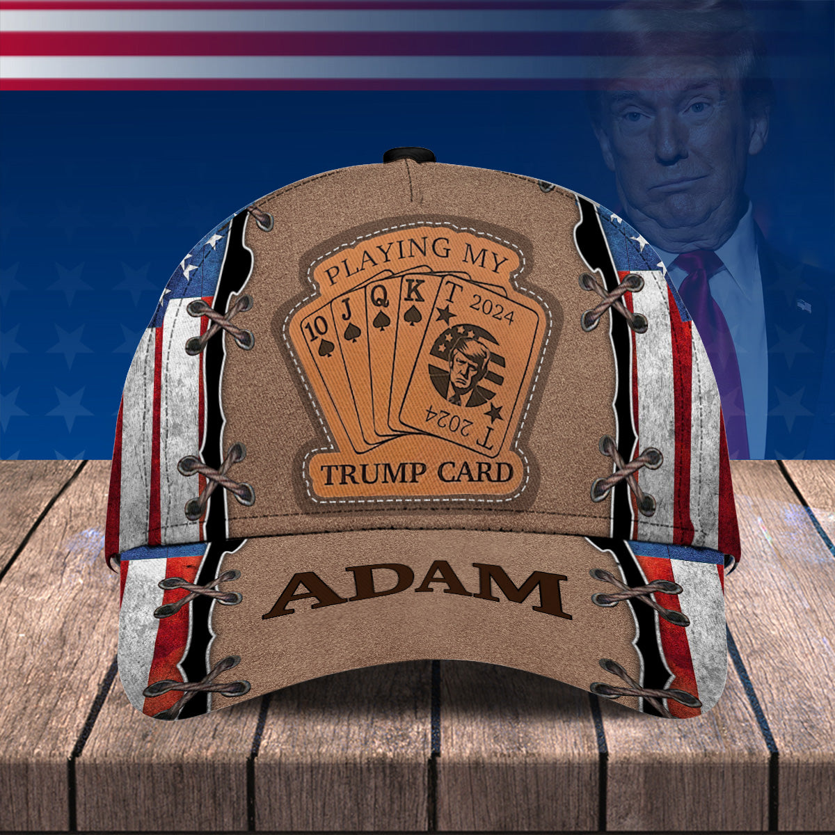 Trump 2024 Playing My T Card - Personalisierte klassische Kappe
