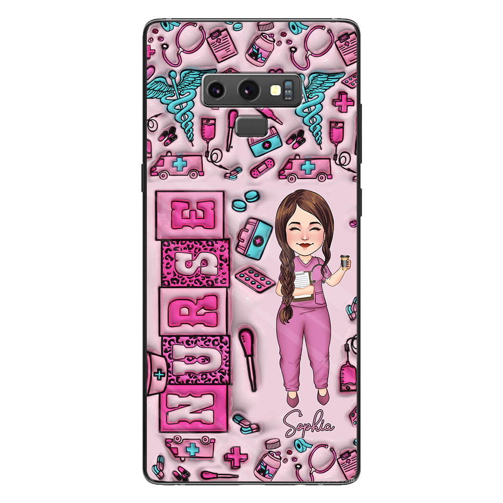 Nurse Life – Personalisierte transparente Handyhülle für Krankenschwestern