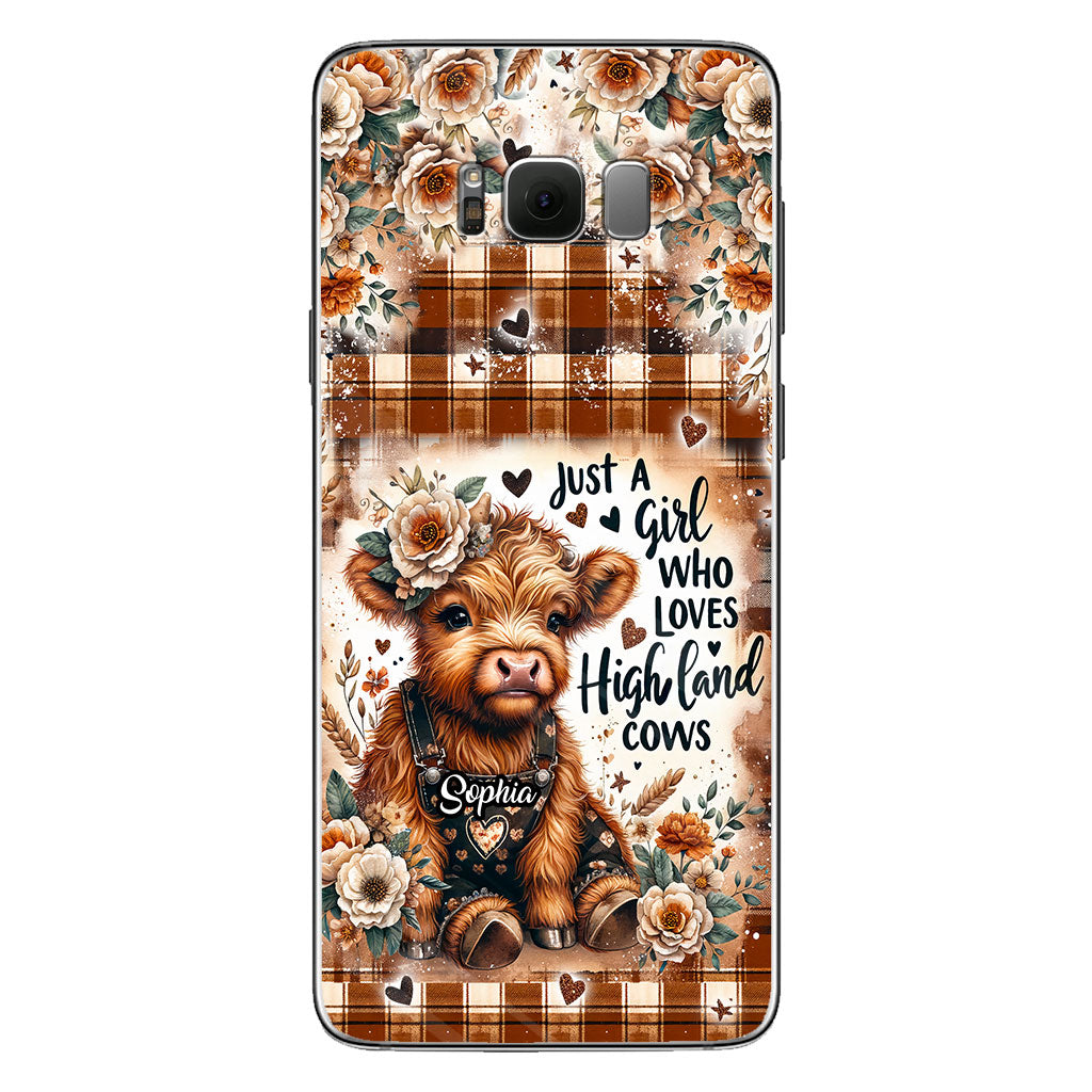 Just A Girl Who Loves Highland Cow - Personalisierte Handyhülle
