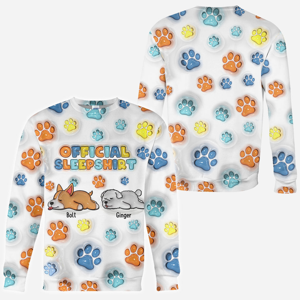 Offizielles Schlafshirt – Personalisiertes Shirt mit Hundemotiv