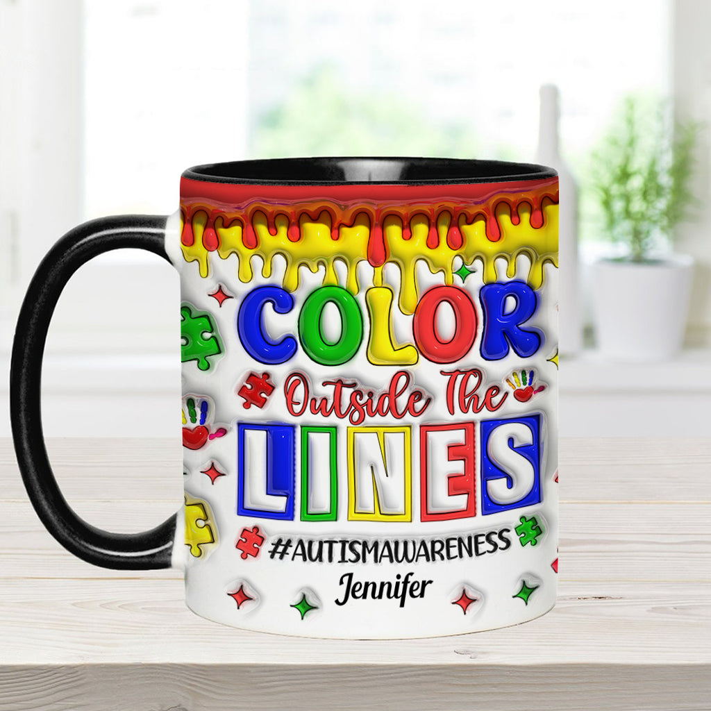 Autism Awareness - Personalized Autism Awareness Accent Mug