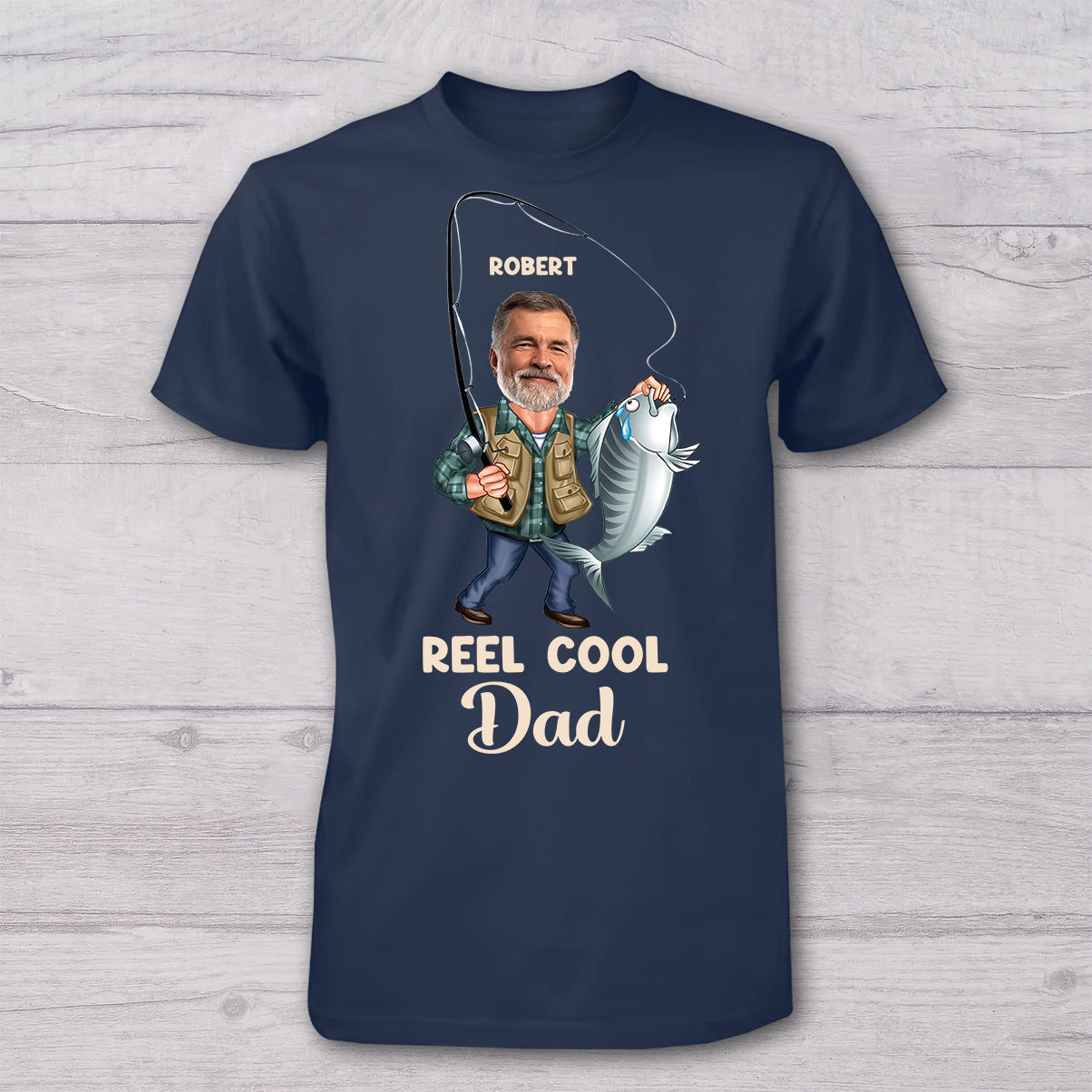 Echt cooler Papa – Personalisiertes Angel-T-Shirt und Babybody
