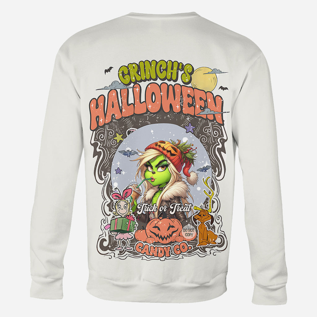 Grüne Kürbismama – Beliebiger Titel – Personalisiertes „Stole Christmas All Over“-Shirt