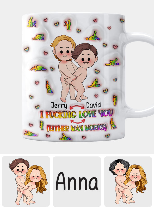 Ich liebe dich – Personalisierte Tasse zur Unterstützung der LGBT-Community