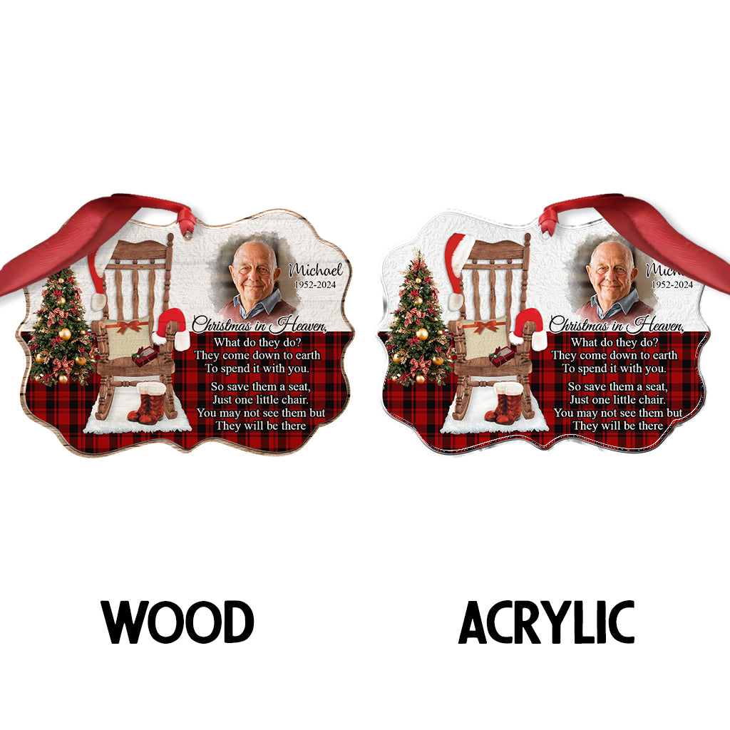 Weihnachten im Himmel – Personalisierte Gedenk-Weihnachtskugel in individueller Form