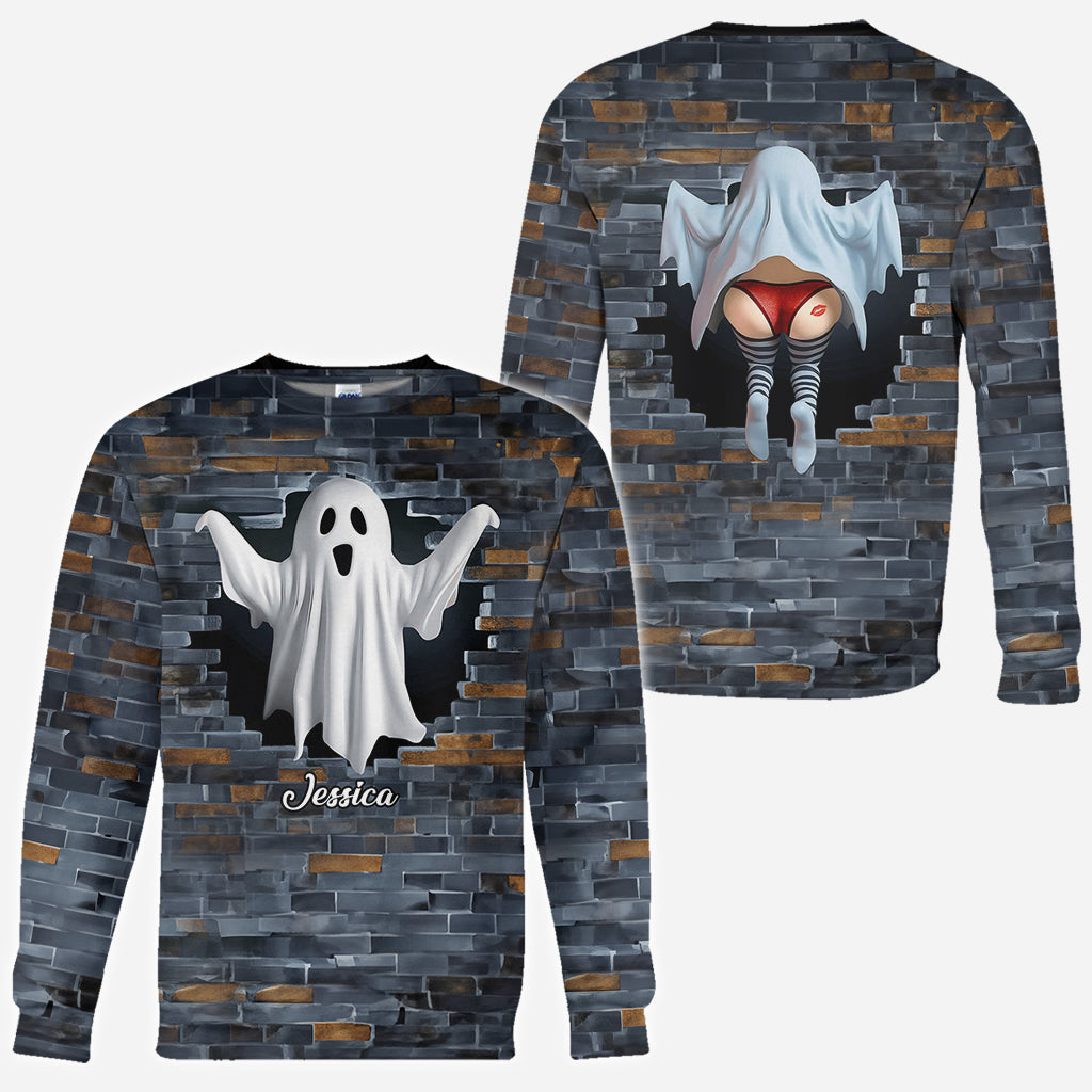 Lustiges Geisterpaar - Personalisiertes T-Shirt mit Pärchenmotiv