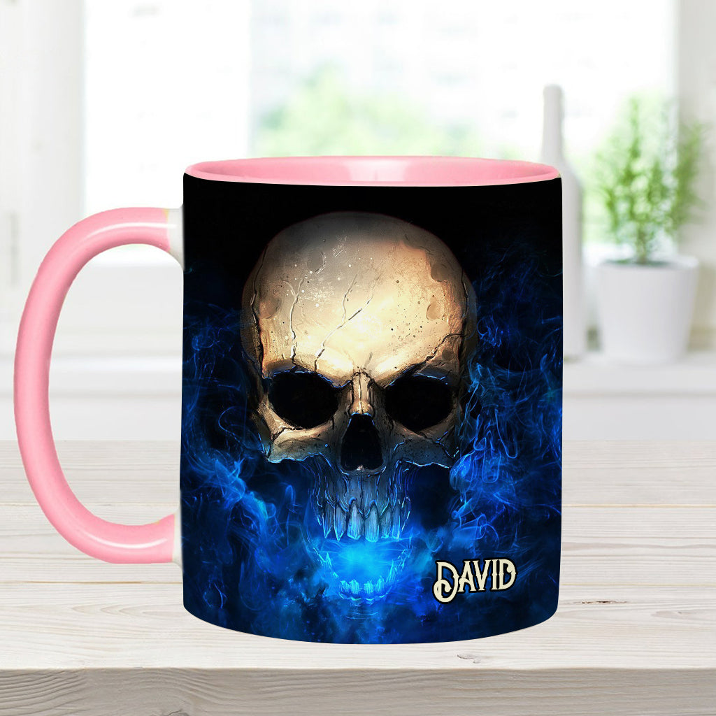 Eis und Feuer – Personalisierte Tasse mit Totenkopf-Akzent