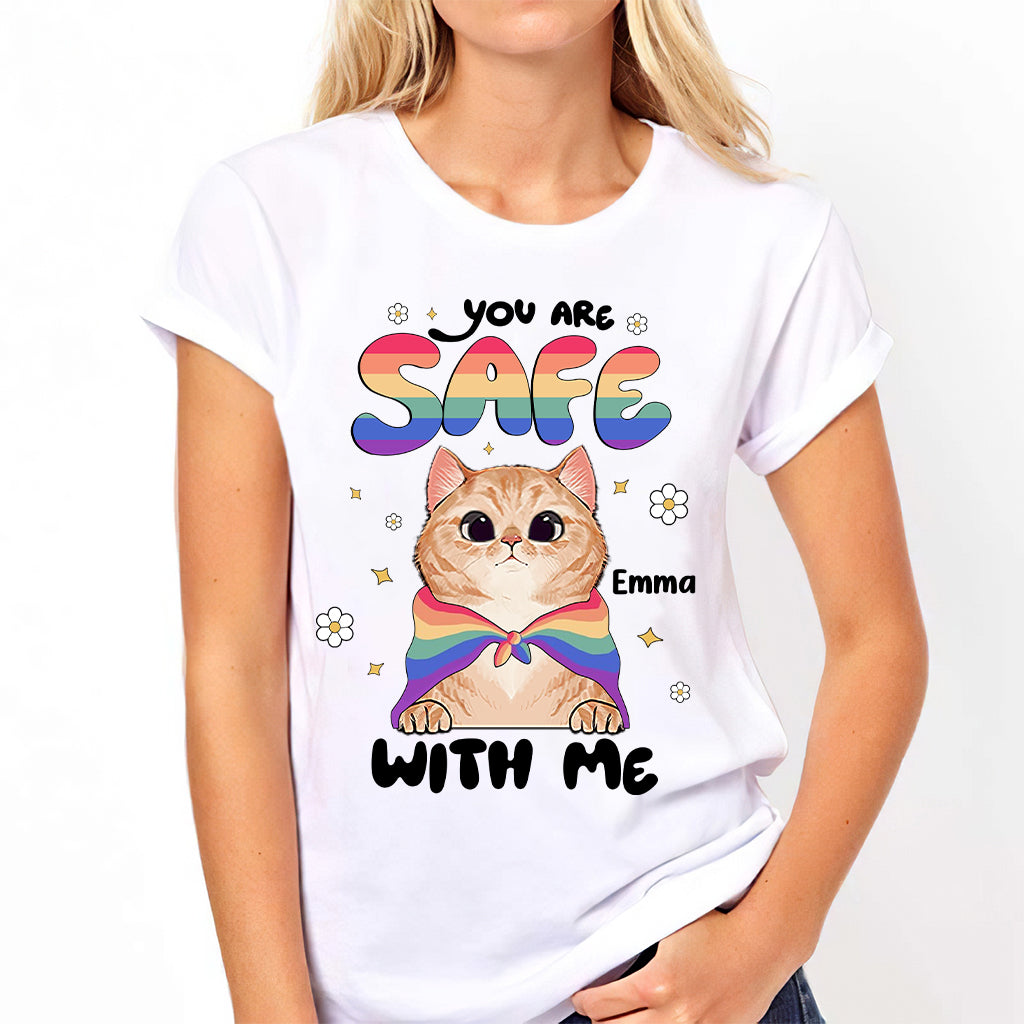 Du bist sicher – Personalisiertes LGBT-Unterstützungs-T-Shirt und Hoodie