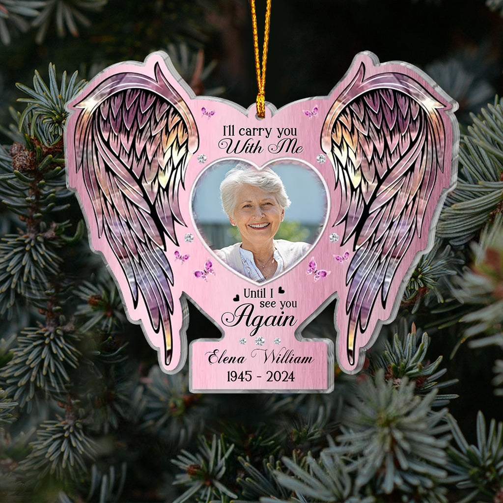 Memorial Wings Your Wings Were Ready But My Heart Was Not - Personalized Memorial Ornament