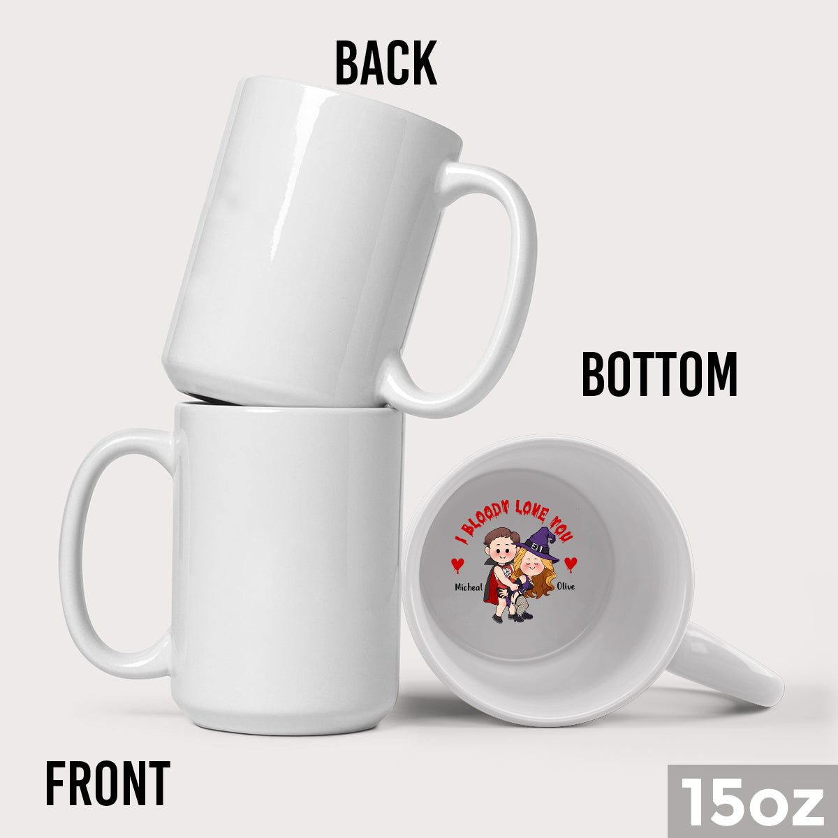 Ich bin verdammt mit dir - Personalisierte Tasse für Paare mit versteckter Botschaft