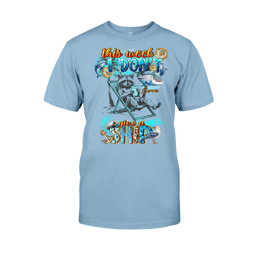 Diese Woche ist mir das Schiff egal – Feral Girl Summer – Personalisiertes Kreuzfahrt-T-Shirt und Hoodie