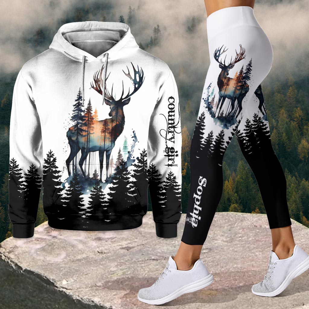 Country Girl – Personalisierter Jagd-Hoodie und Leggings